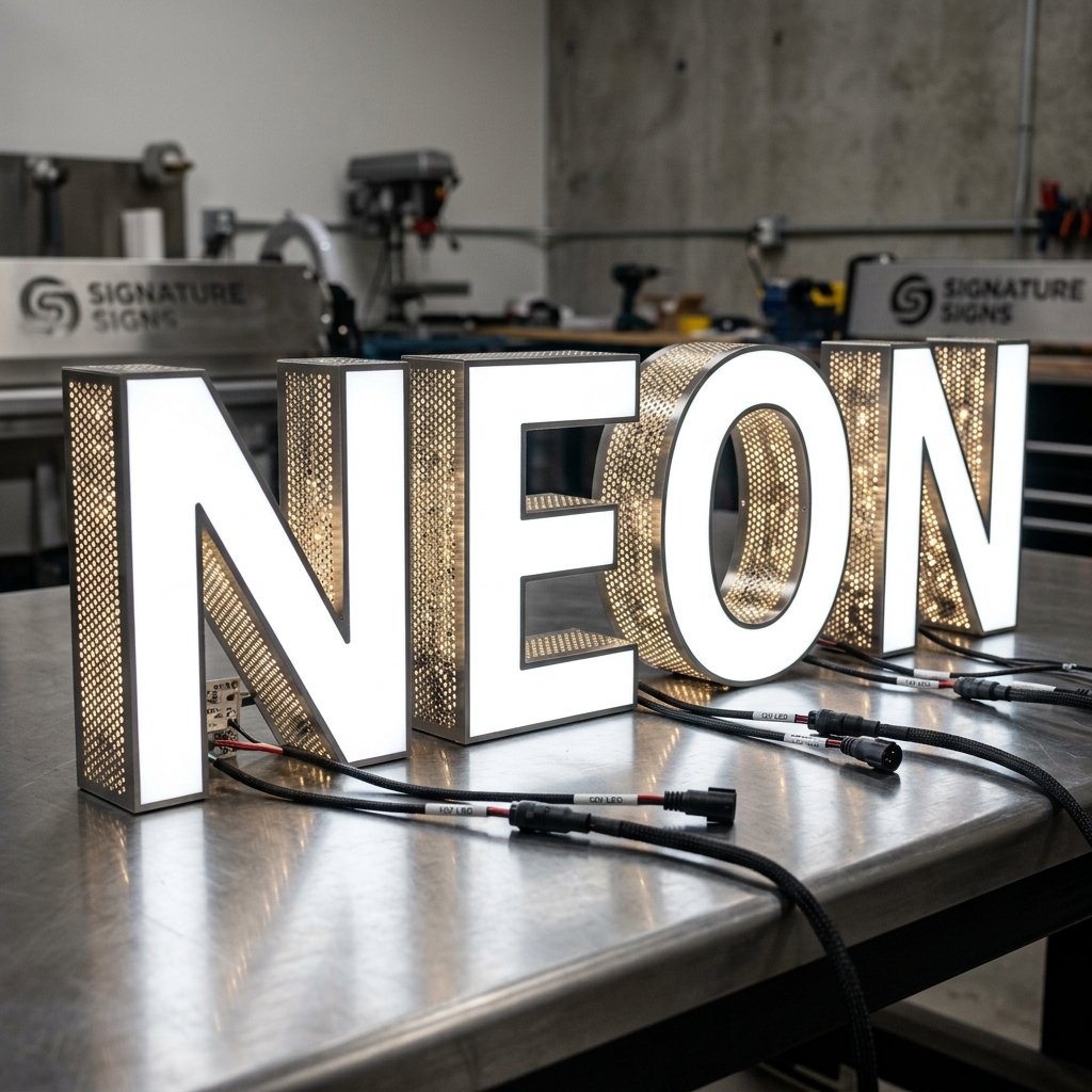 Custom LED Channel Letters Storefront Sign